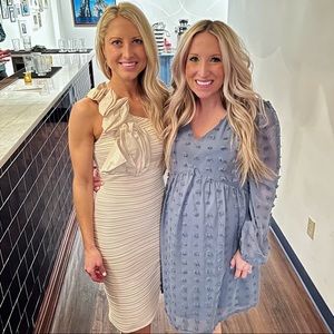 Blue Dress Pregnancy Bump Friendly